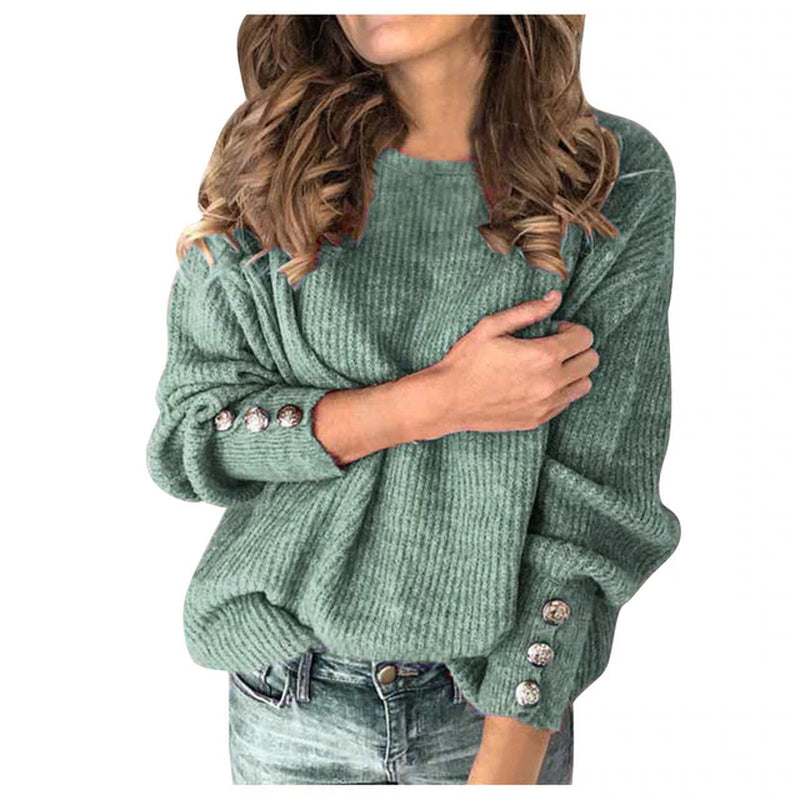 "Stay Stylish and Cozy with Our Chic round Neck Long Sleeve Sweater - the Must-Have Winter Fashion Essential!"