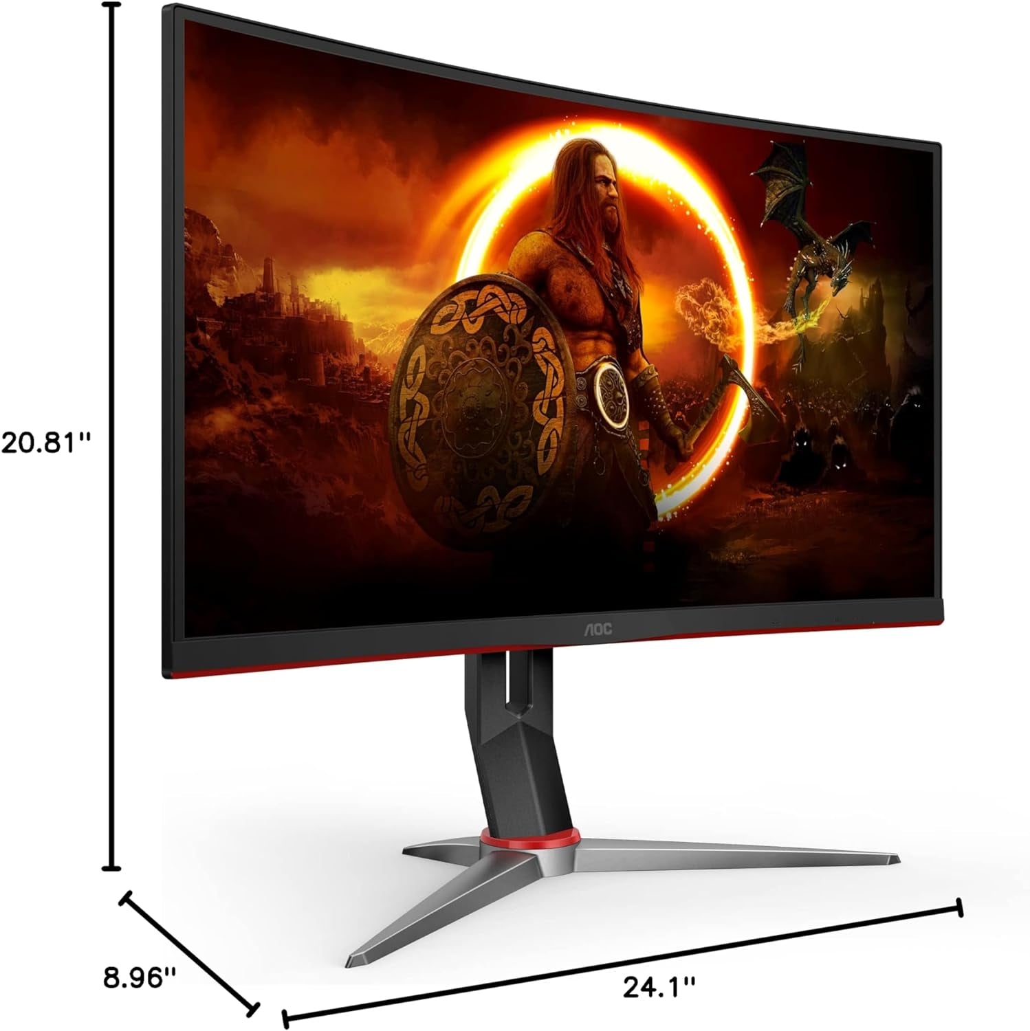 "Immerse Yourself in Gaming with Our 27" Curved Monitor: Ultra-Smooth 240Hz, Freesync, Zero Dead Pixel - Sleek Black Design"