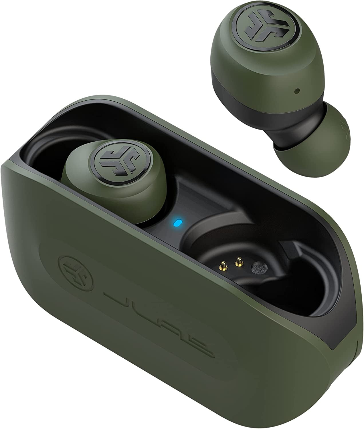 "Go Air True Wireless Earbuds: Experience Ultimate Freedom with Green, Dual Connect, Sweat-Resistant Design, Advanced Bluetooth 5.0, and Customizable EQ Sound Settings!"