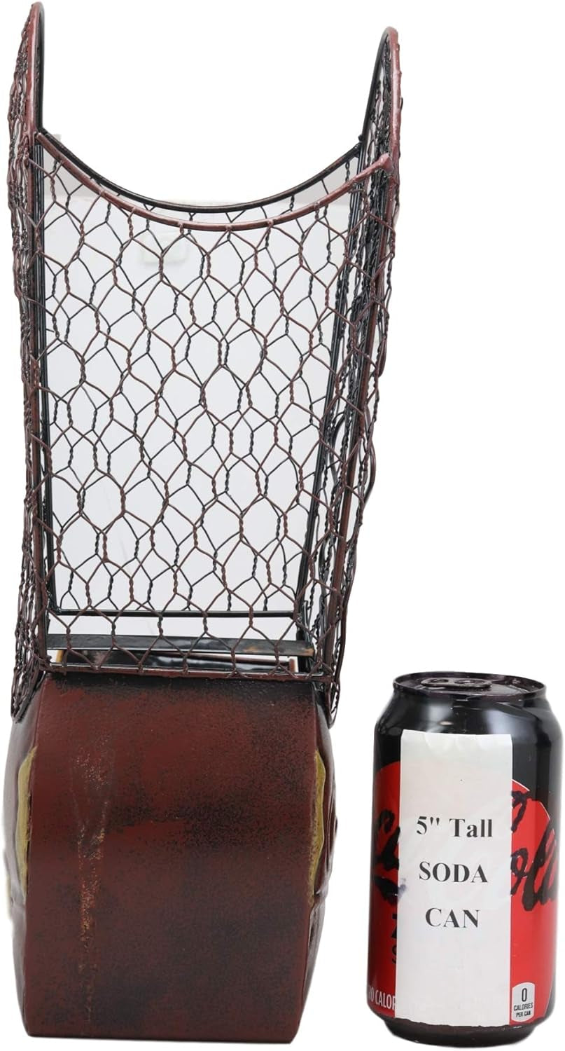 "Western Cowboy Boot Wine Bottle Holder: Handcrafted Rustic Texas Star Design, 14" Tall Steel Figurine - Perfect for Wine Lovers!"