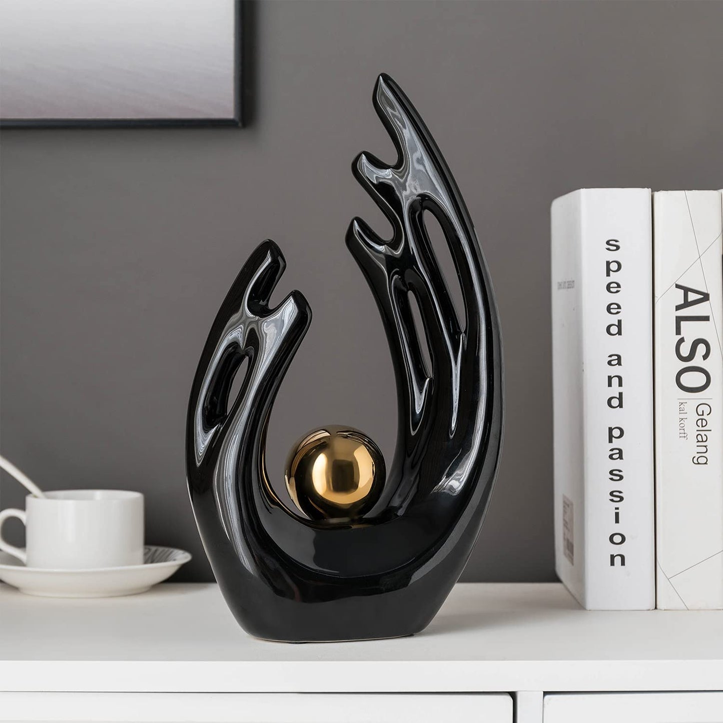 "Contemporary Ceramic Statues: Elevate Your Living Space with Stylish Home Decor Accents for Dining, Office, and More!"