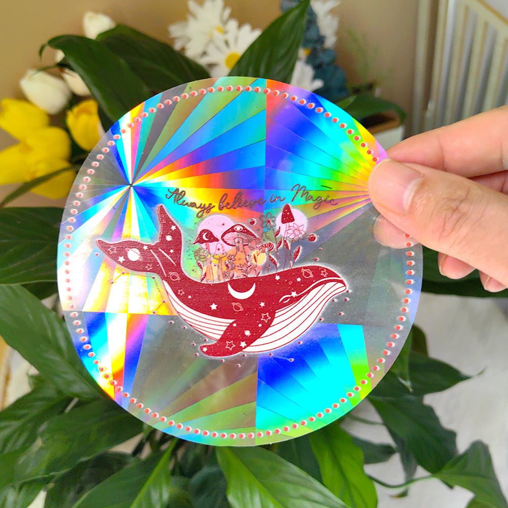 Colorful Suncatcher Sun Sunshine Catcher Rainbow Prism Glass PVC Window Filming