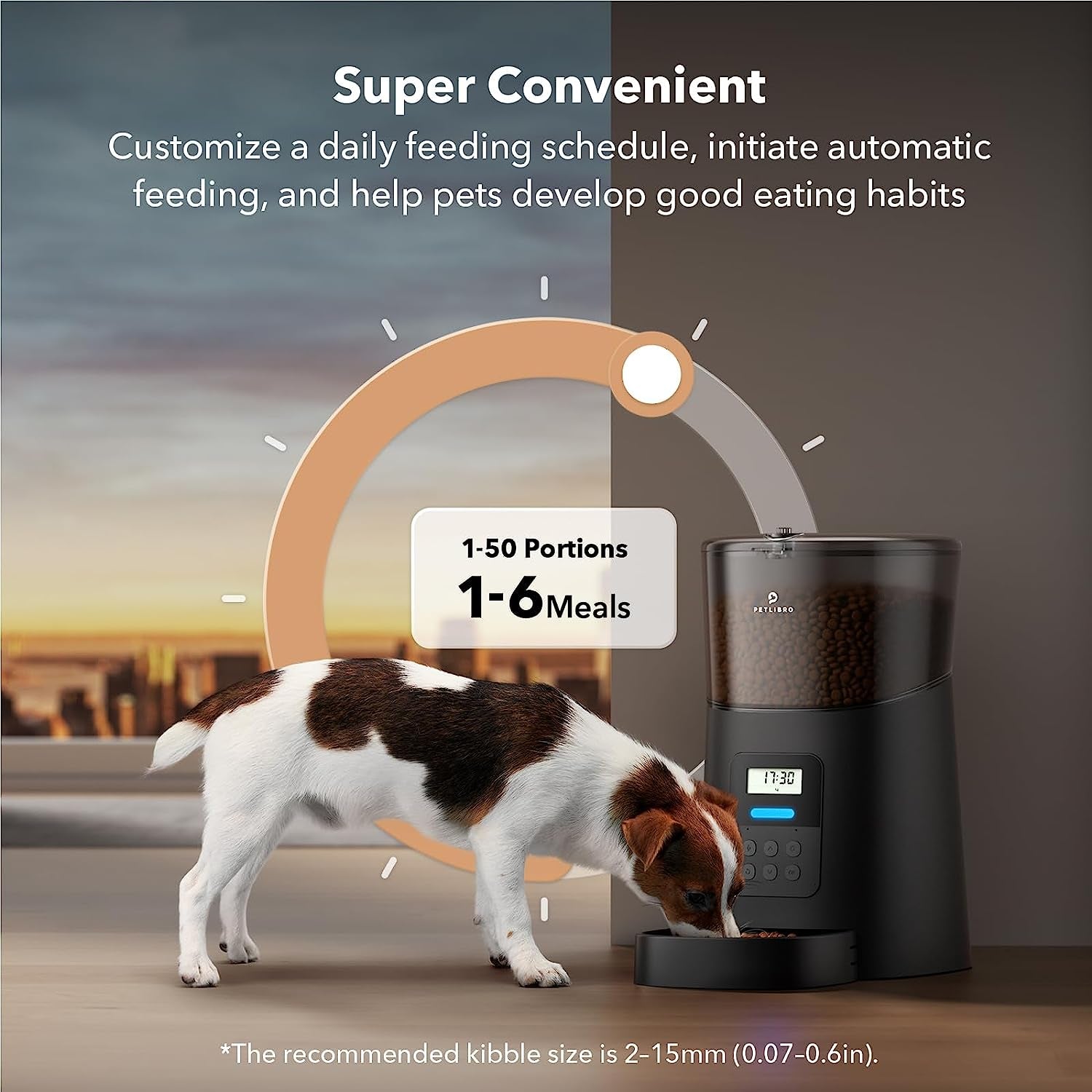 "Convenient and Intelligent 6L Automatic Pet Feeder: Scheduled Feeding, Secure Lid, and Food Monitoring"