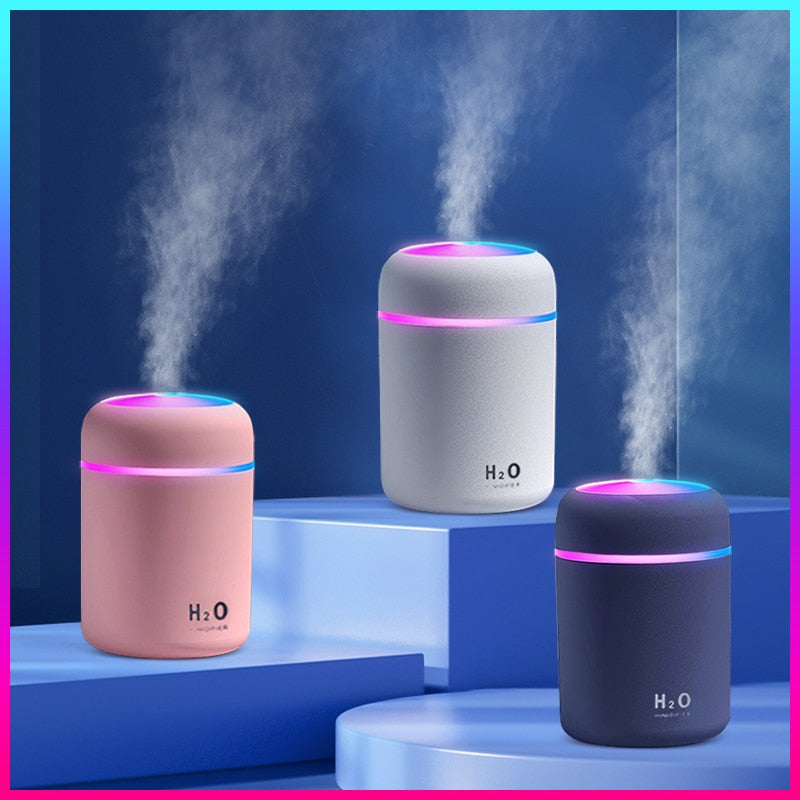 "Ultimate Mini Air Humidifier: Refresh Your Space with Aromatherapy and LED Lamp - Perfect for Home and Car Use!"