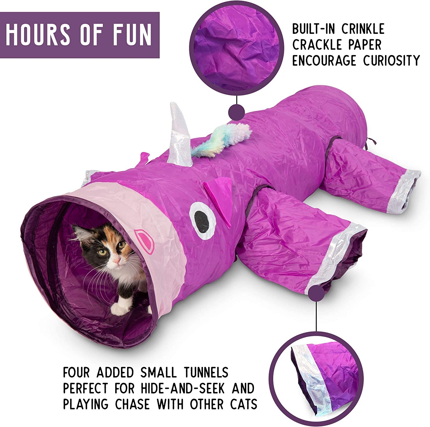 "Magical Mewniverse Multi-Pet Tunnel: Endless Delights for Your Furry Friends!"