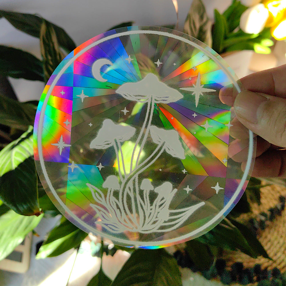 Colorful Suncatcher Sun Sunshine Catcher Rainbow Prism Glass PVC Window Filming