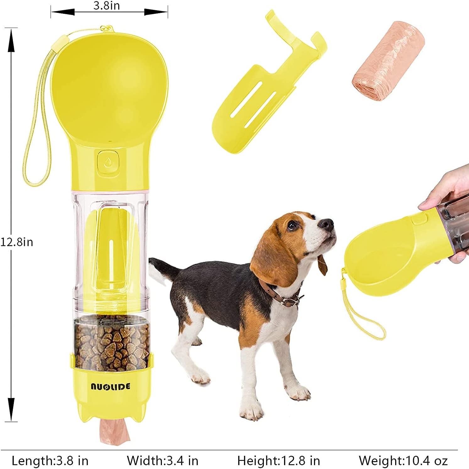 "Ultimate Outdoor Adventure Buddy: 4-In-1 Leakproof Dog Water Bottle!"