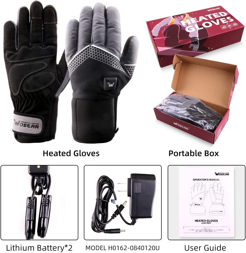 "Ultimate Warmth and Comfort: Electric Heated Gloves with Adjustable Heat Levels, Touchscreen Functionality, and Waterproof Design - Perfect for Men and Women in Skiing and Snowboarding"